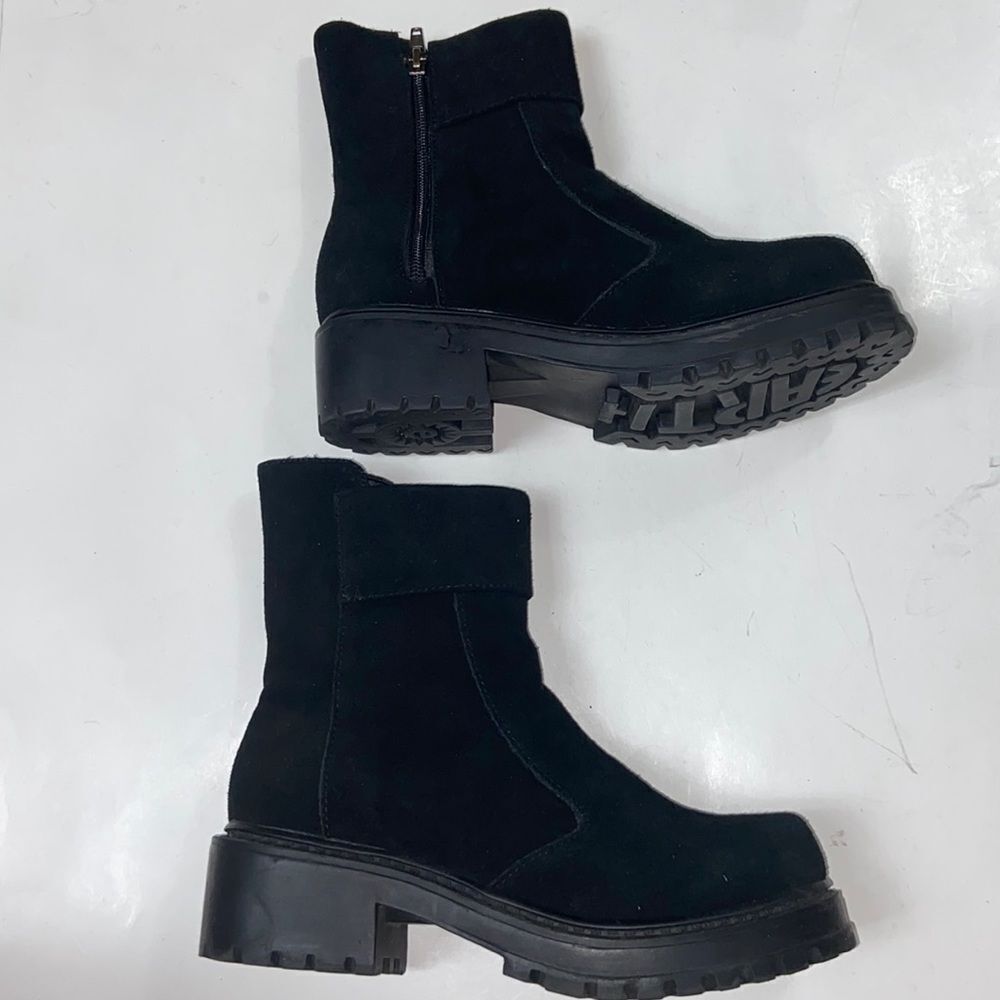 EARTH SHOE LEATHER UPPER SUEDE MANMADE OUTSOLE SHOES SIZE 5.5 BOOTS